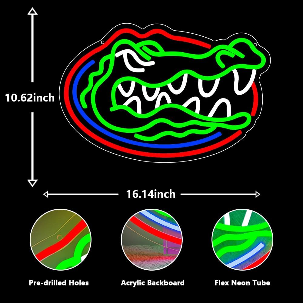 Basketball team Neon Sign gators Neon Sign Man Cave Neon Lights - Image 4
