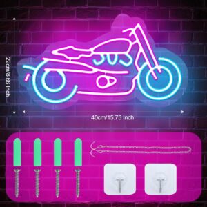 Motorcycle Neon Sign – USB Powered LED Light with Dimmable Switch, Cool Wall Decor for Bedroom, Game Room, Bar, Garage, or Living Room, Perfect Gift for Boys, Teens, and Motorcycle Lovers