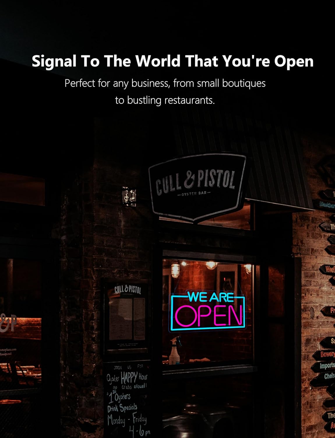 Open Neon Sign,15.7 Inch Giant We are Open Light up Sign - Image 3