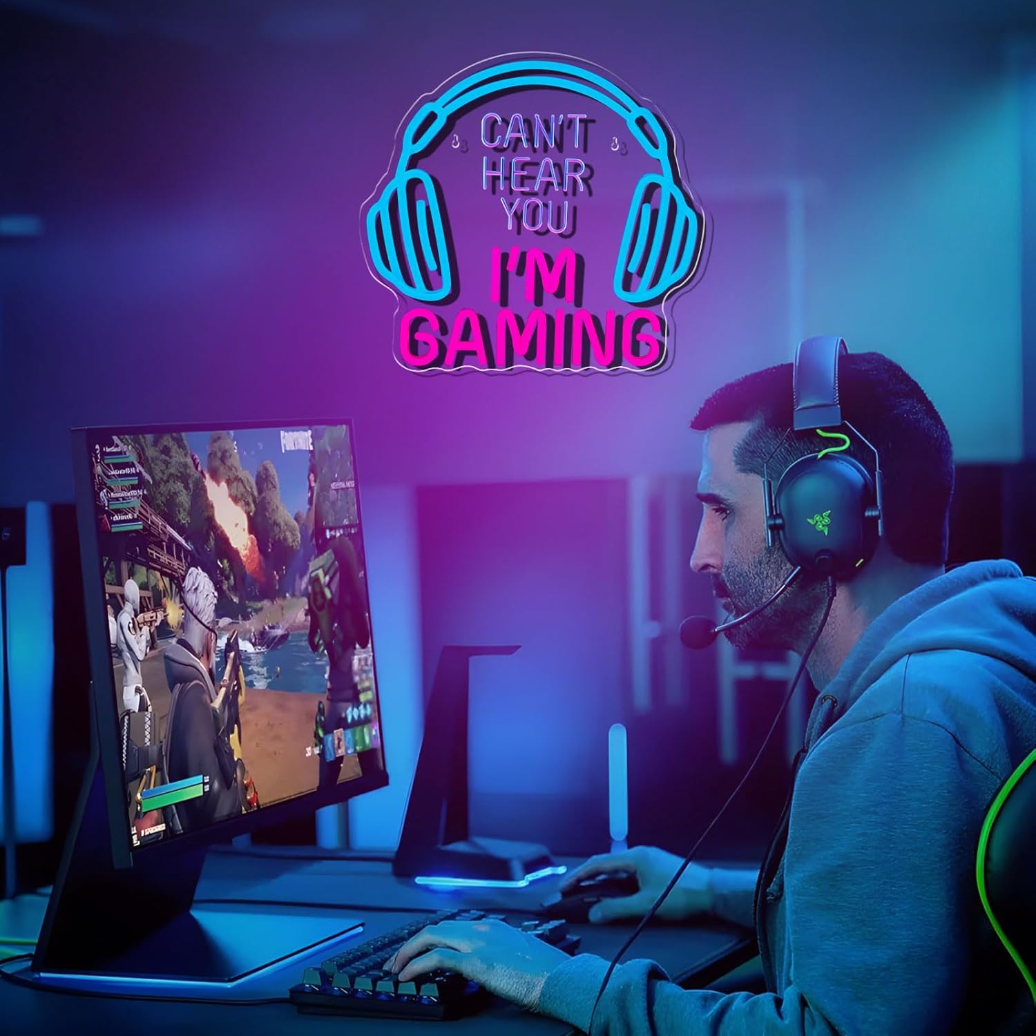 Gaming Neon Sign, Dimmable LED Headset Gamer Neon Light - Image 4