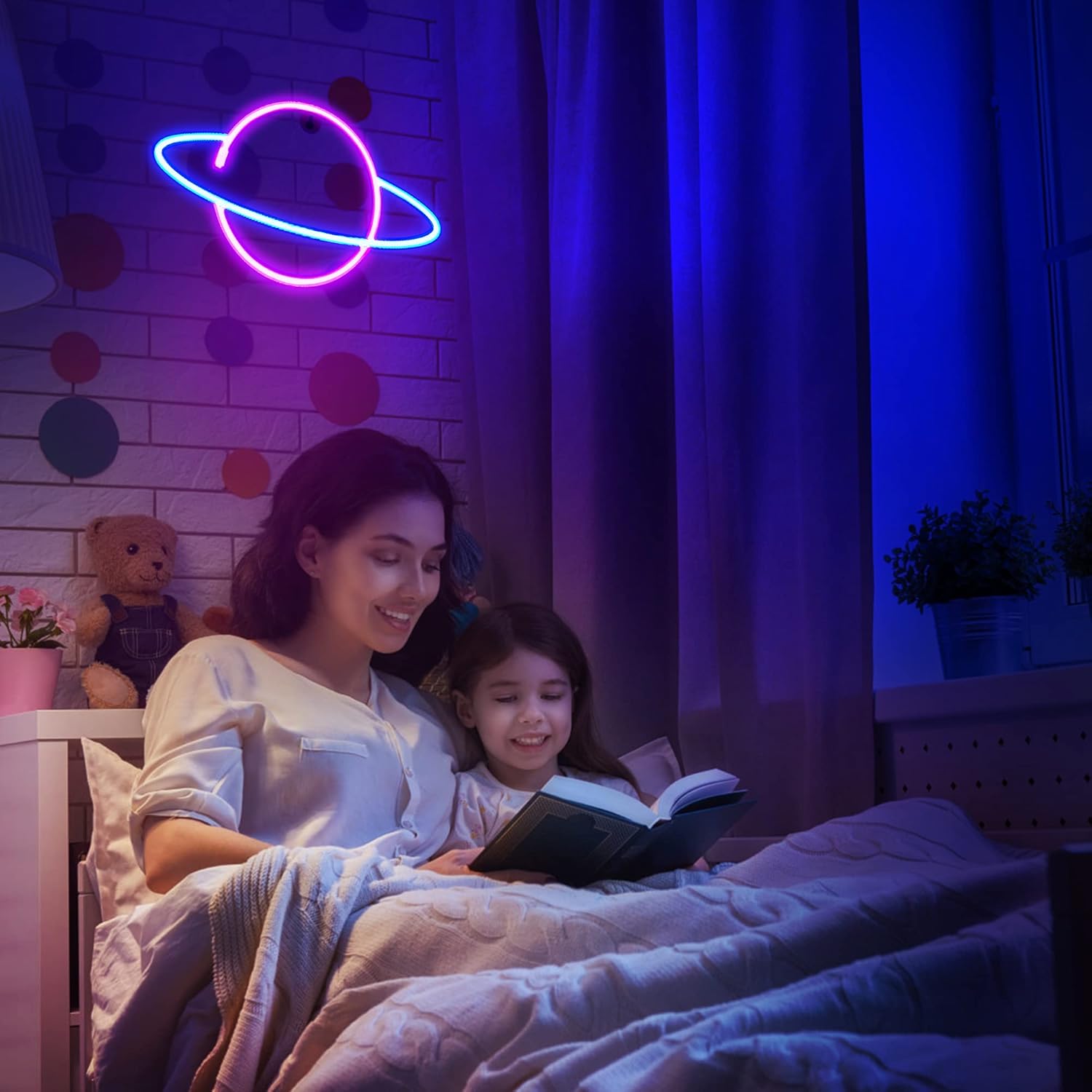 Neon Signs for Wall Decor, 3PCS LED Neon Lights for Bedroom - Image 2