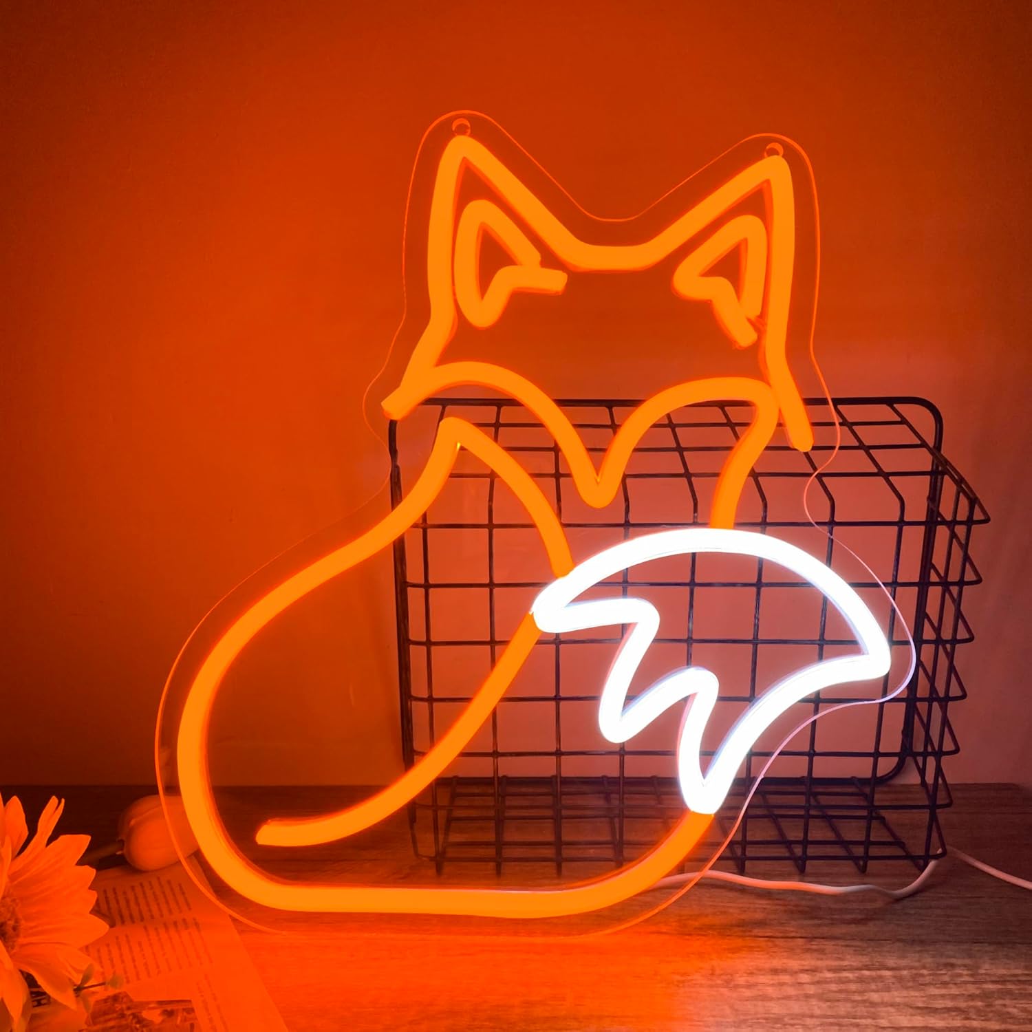 Allball Fox Neon Signs for Wall Decor,Dimmable Fox LED Neon Light - Image 5