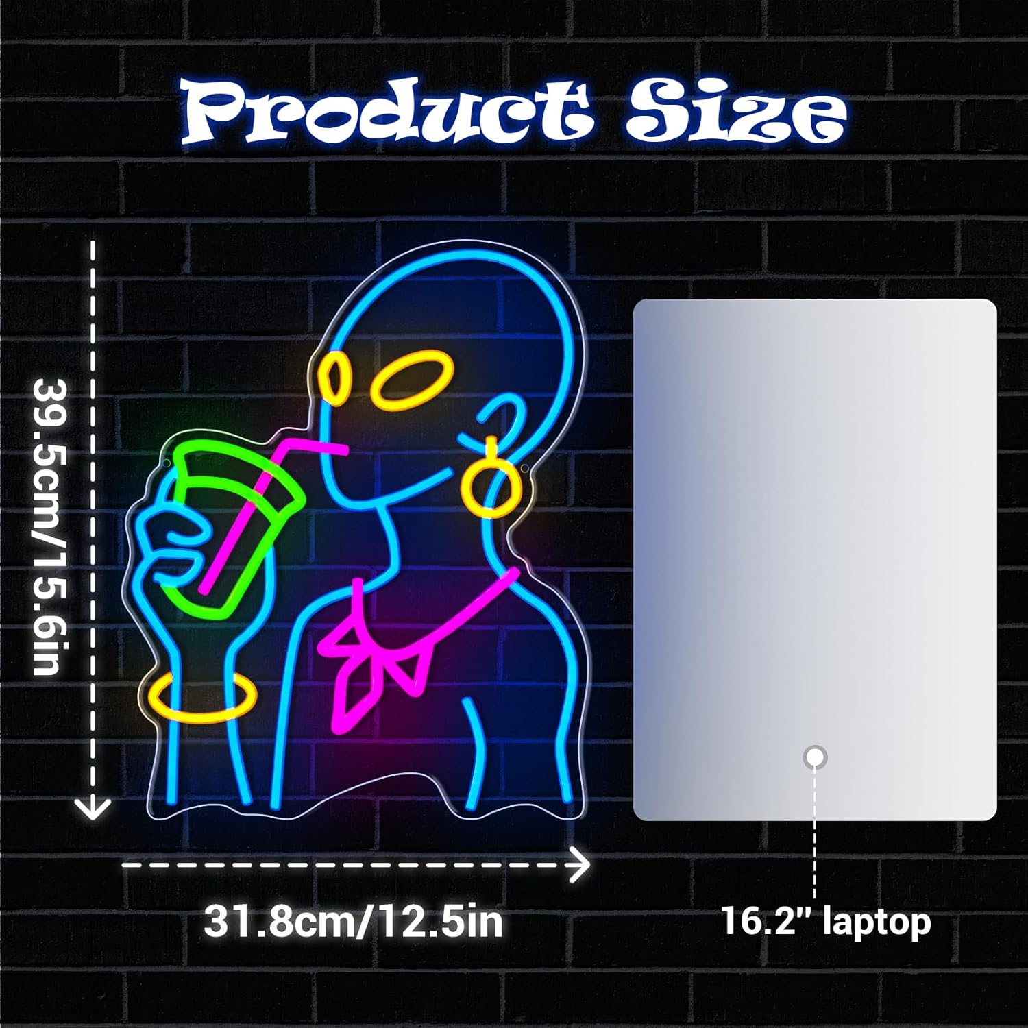 Alien Neon Signs, Drink LED Neon Sign for Wall - Image 2