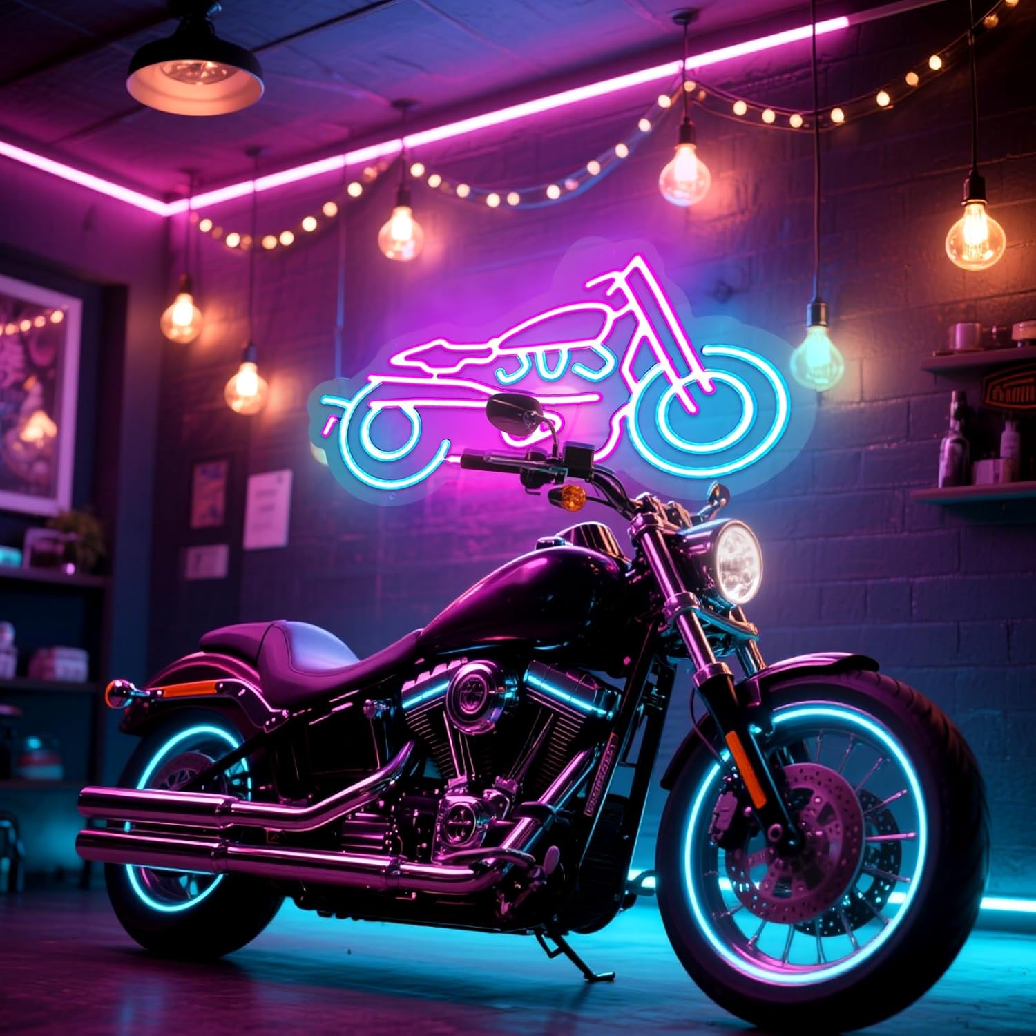 Motorcycle Neon Sign - Dimmable Switch USB Powered Led Sign - Image 6