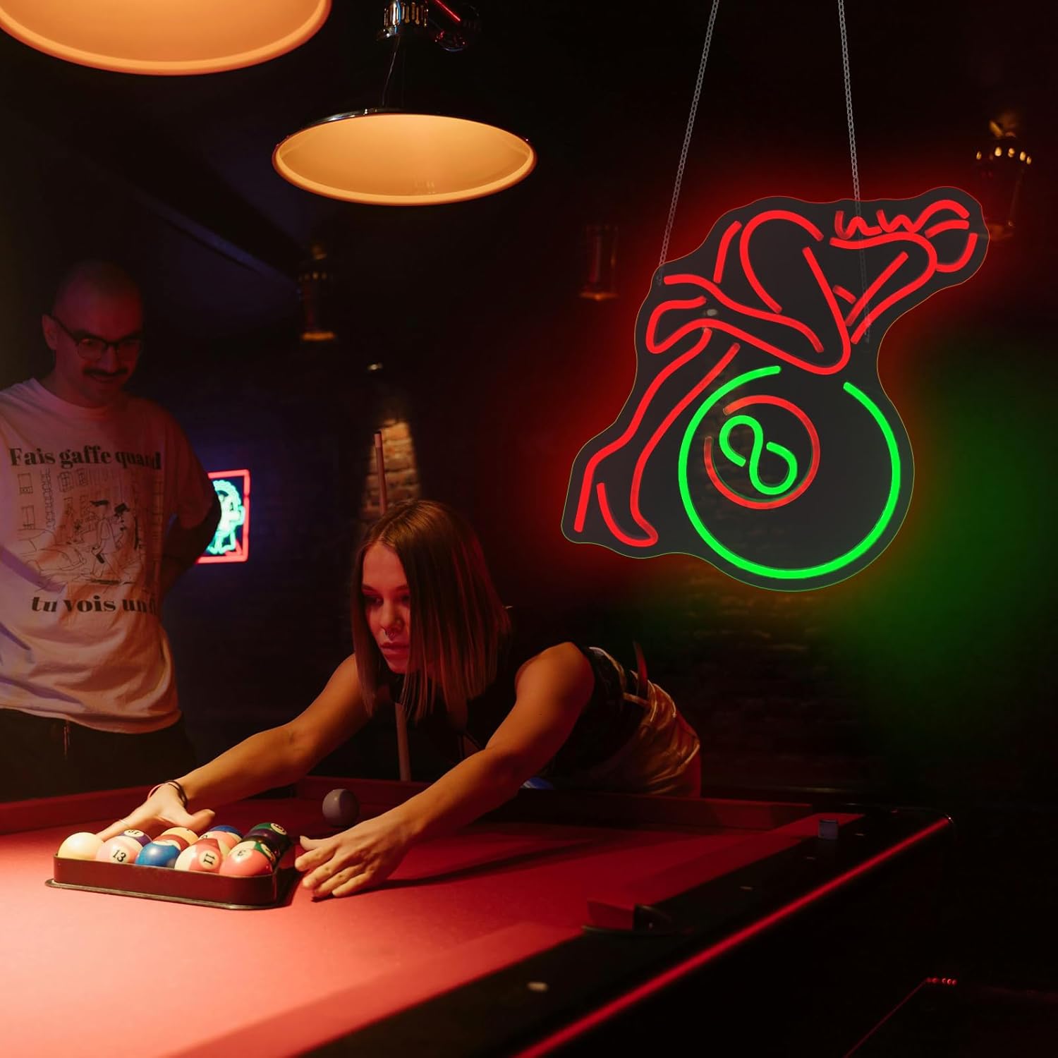 Billiard Lady Neon Sign Led Neon Light - Image 2