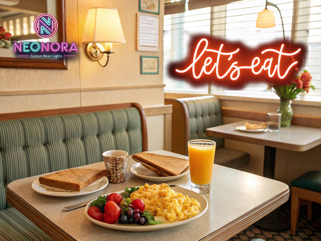 "Let's Eat" Custom Neon Sign - Kitchen & Dining Wall Art - Image 2