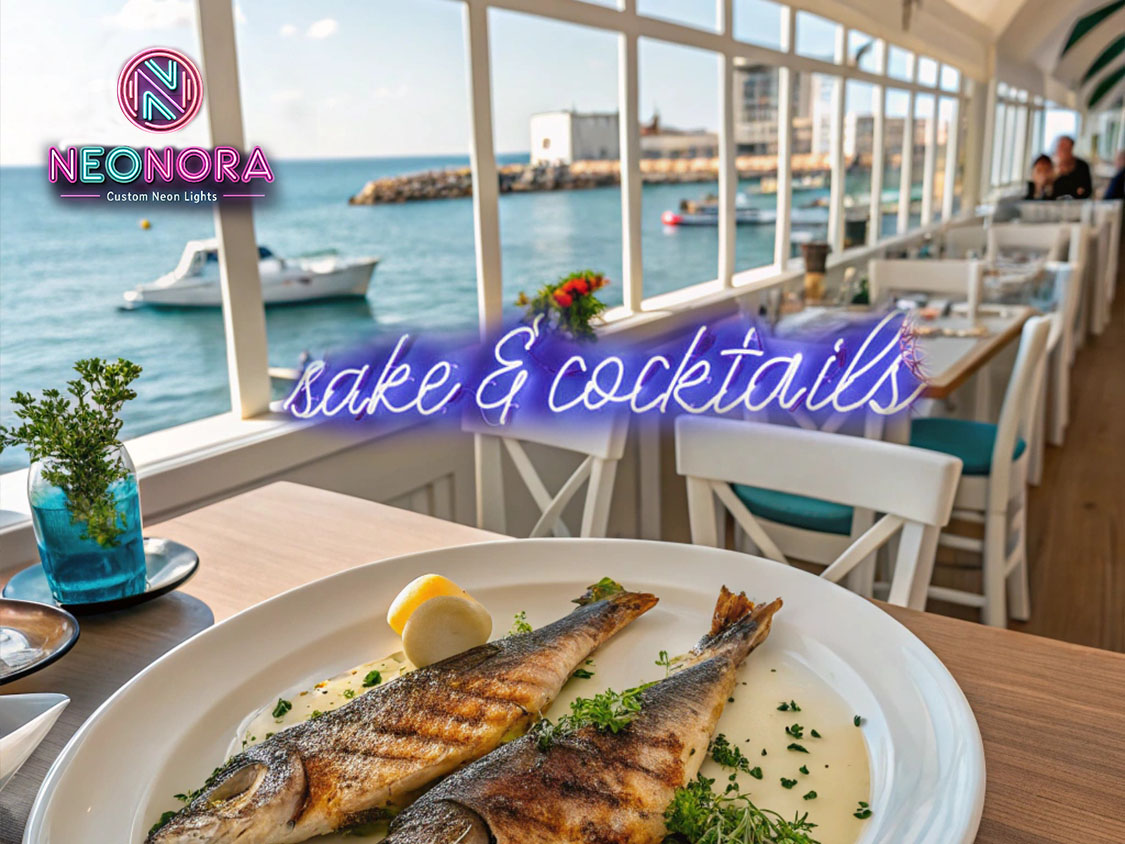 "Sake & Cocktails Neon Bar Sign – Custom Japanese-Themed LED Decor" - Image 6