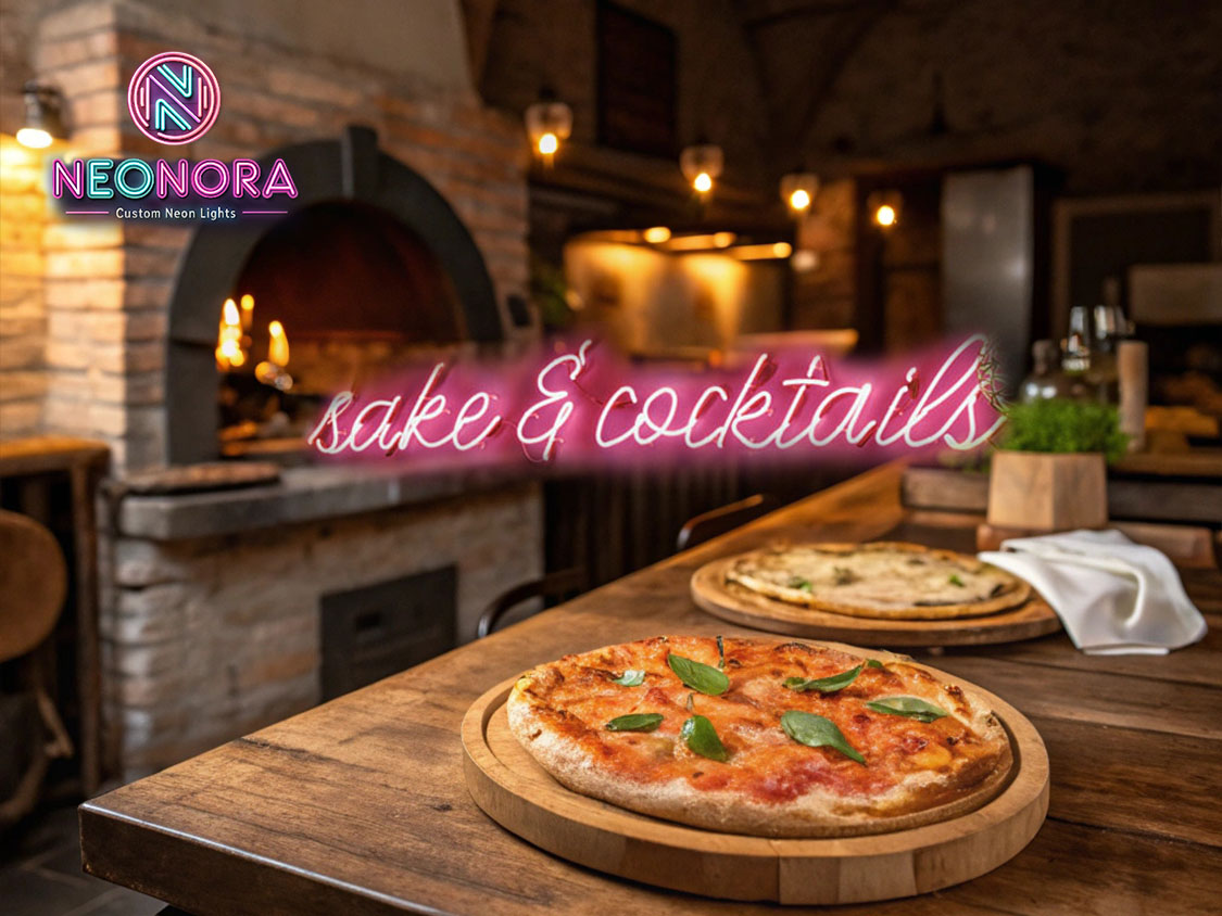 "Sake & Cocktails Neon Bar Sign – Custom Japanese-Themed LED Decor" - Image 4