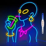  Alien Neon Signs, Drink LED Neon Sign for Wall