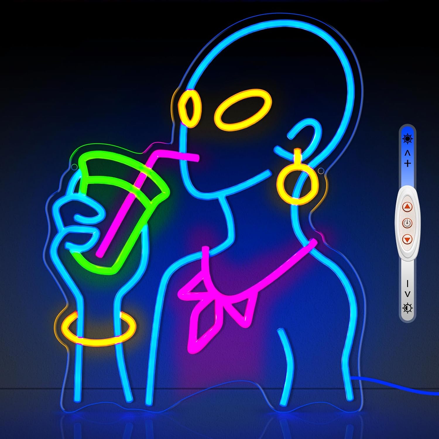 Alien Neon Signs, Drink LED Neon Sign for Wall