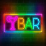 "Bar Neon Sign with RGB LED lights, USB-powered wall décor for home bars, man caves, parties, and clubs—vibrant cocktail-themed light, perfect as a Christmas gift or festive decoration."