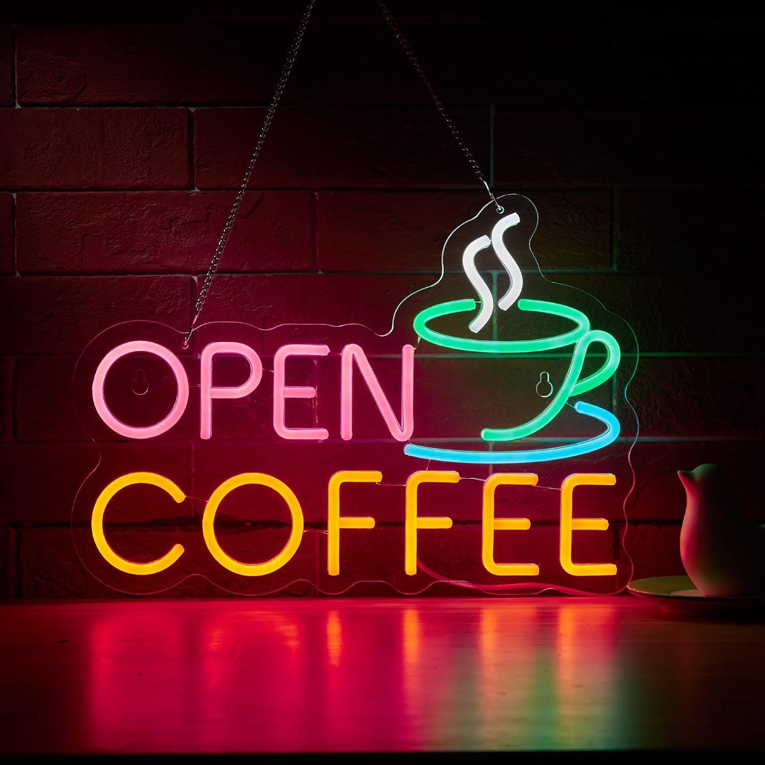 Coffee Open Neon Sign for Coffee Bar Wall Décor Dimmable Business Shop LED Neon Light - Image 4
