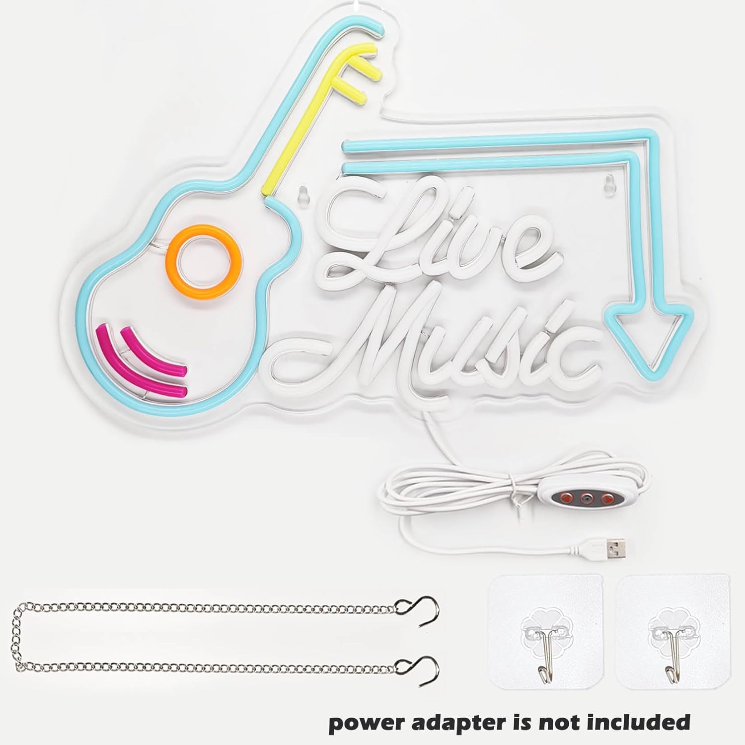 Neon Sign Led Wall Art - Music Decor Man Cave Neon Light - Image 2