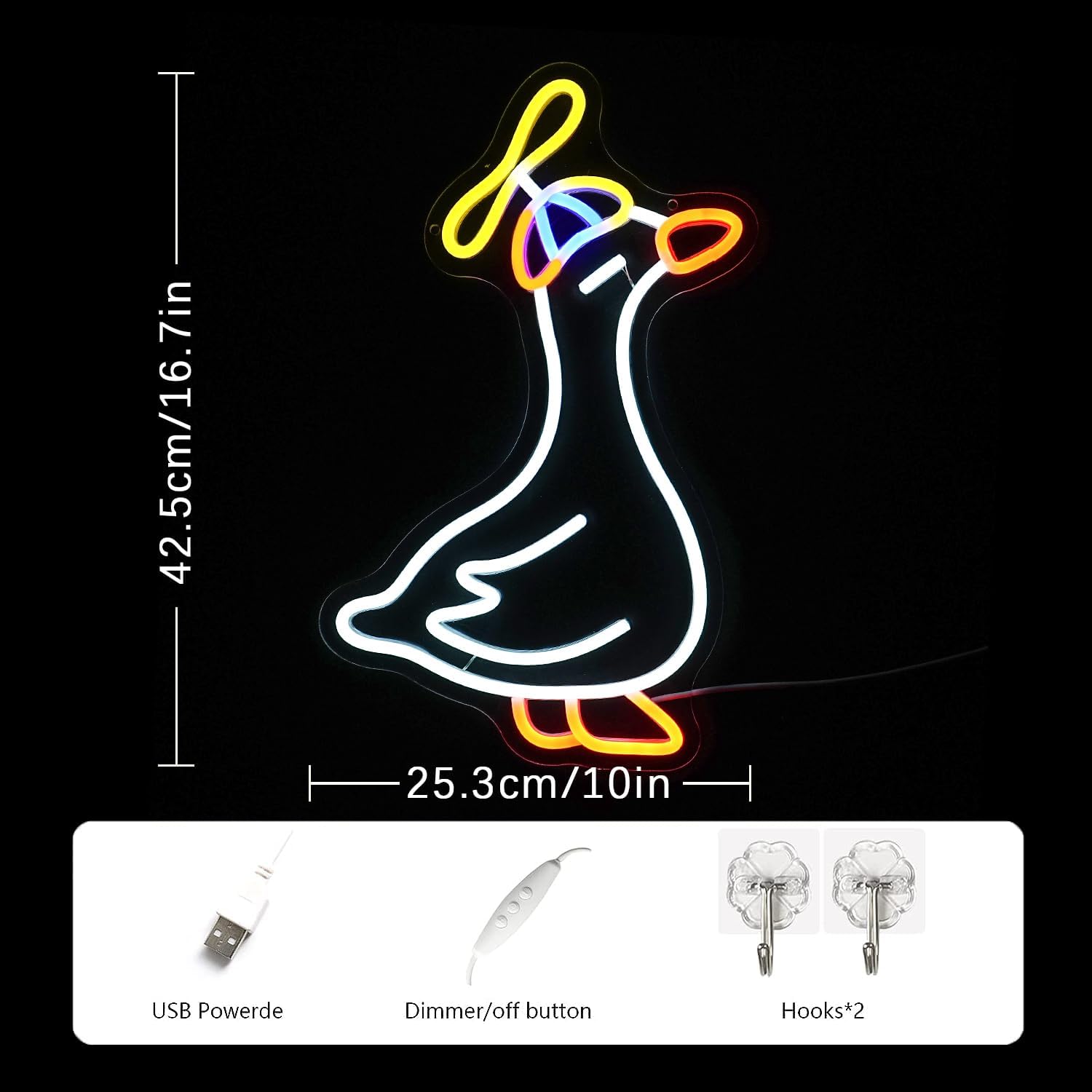 Goose Neon Sign Cowboy Goose Neon Sign for Wall Decor - Image 2
