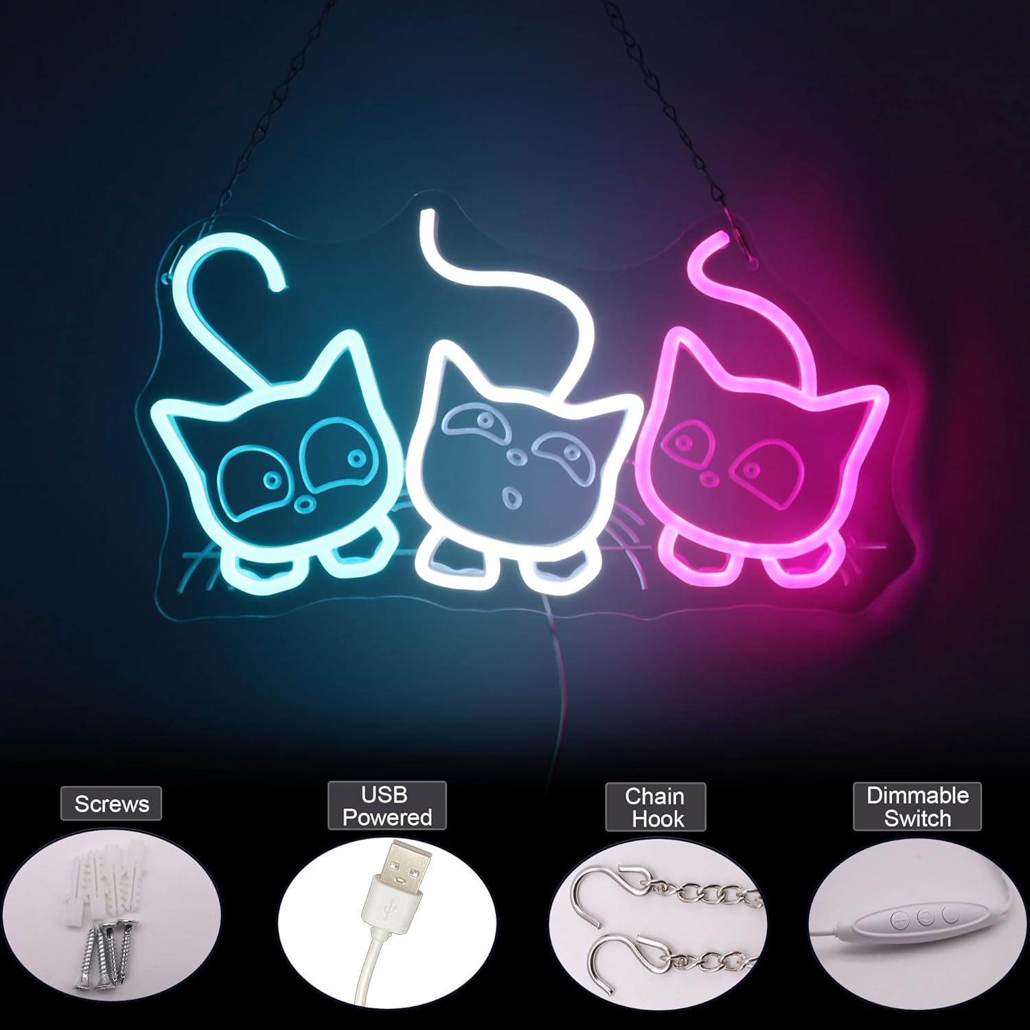 Cat Neon Sign for Wall Decoration - Image 6