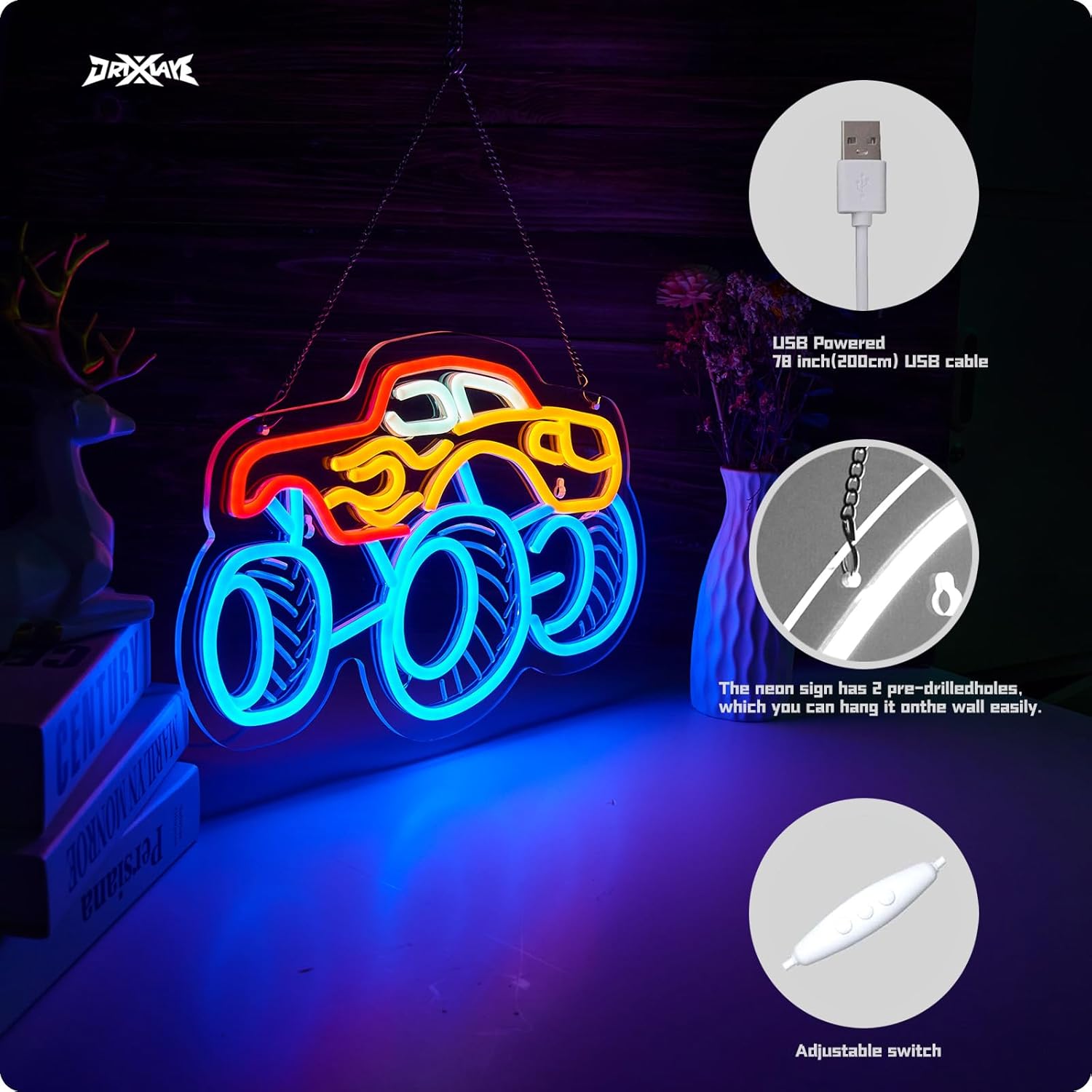 Monster Truck Neon Sign for Wall Decoration - Image 6