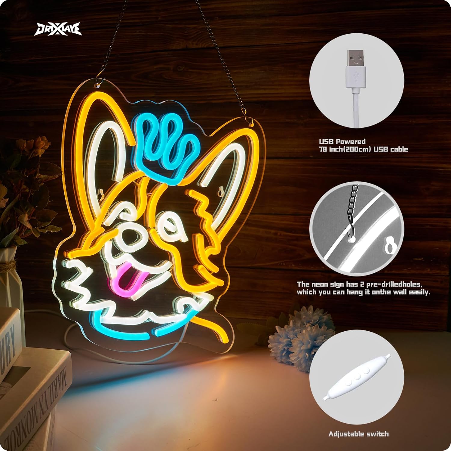 Corgi Neon Sign Dog Neon Sign for wall decoration - Image 2