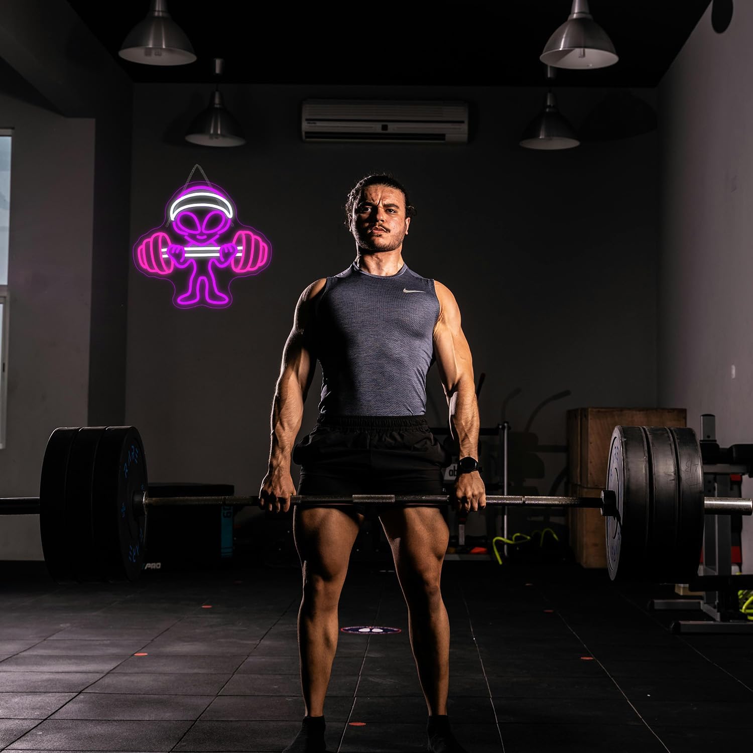 Alien Neon Sign, Dumbbell Gym Led Wall Decoration, LED Alien Light - Image 3