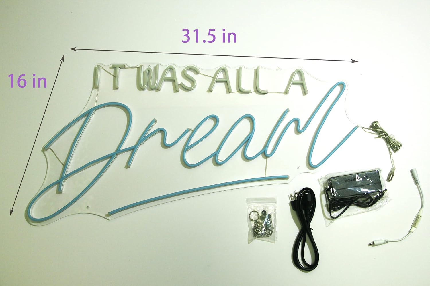 Neon Sign It was All A Dream Neon Sign - Image 4