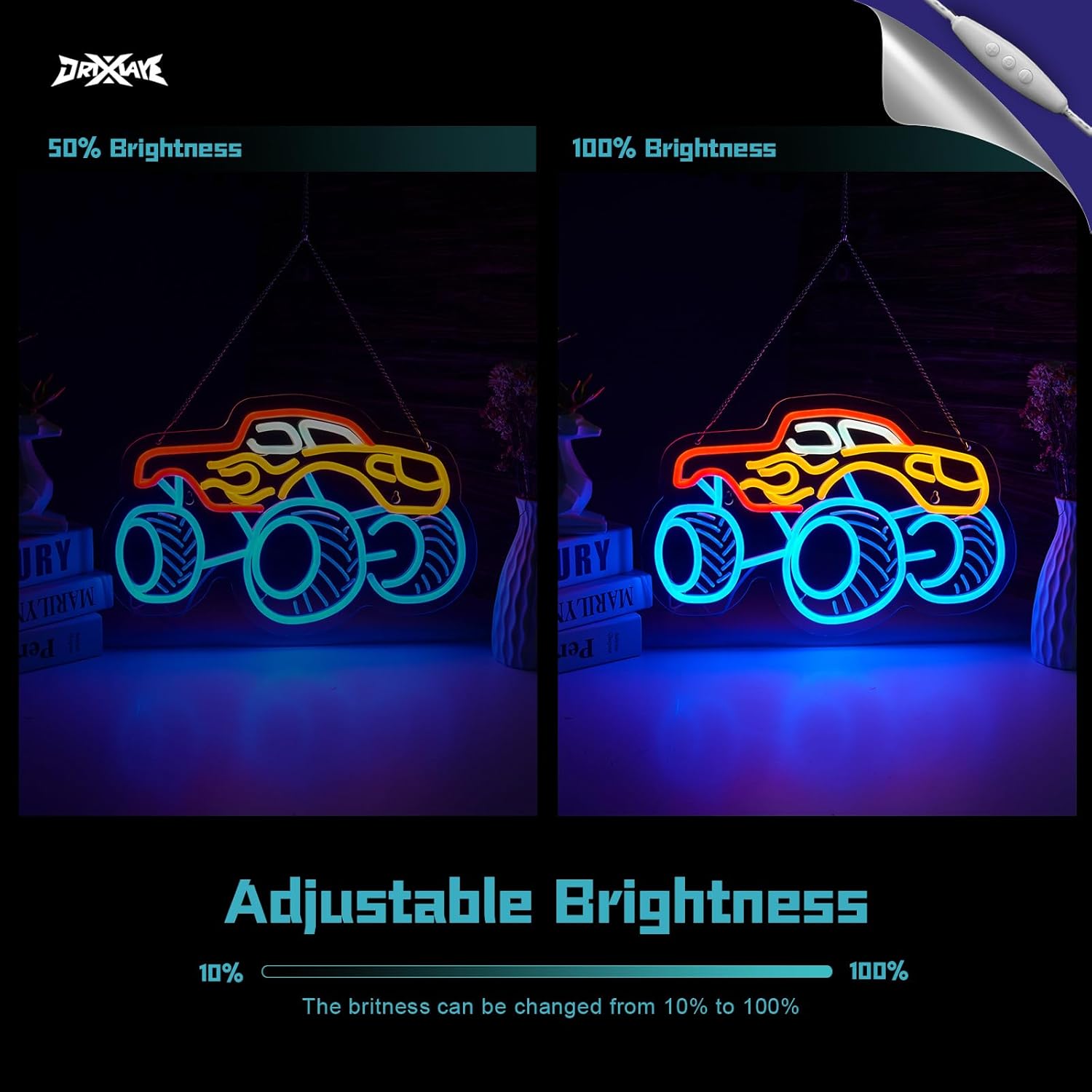 Monster Truck Neon Sign for Wall Decoration - Image 3