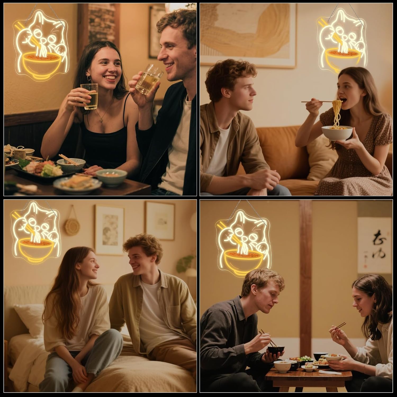 Ramen Cat Neon Sign Wall Decoration - Image 5