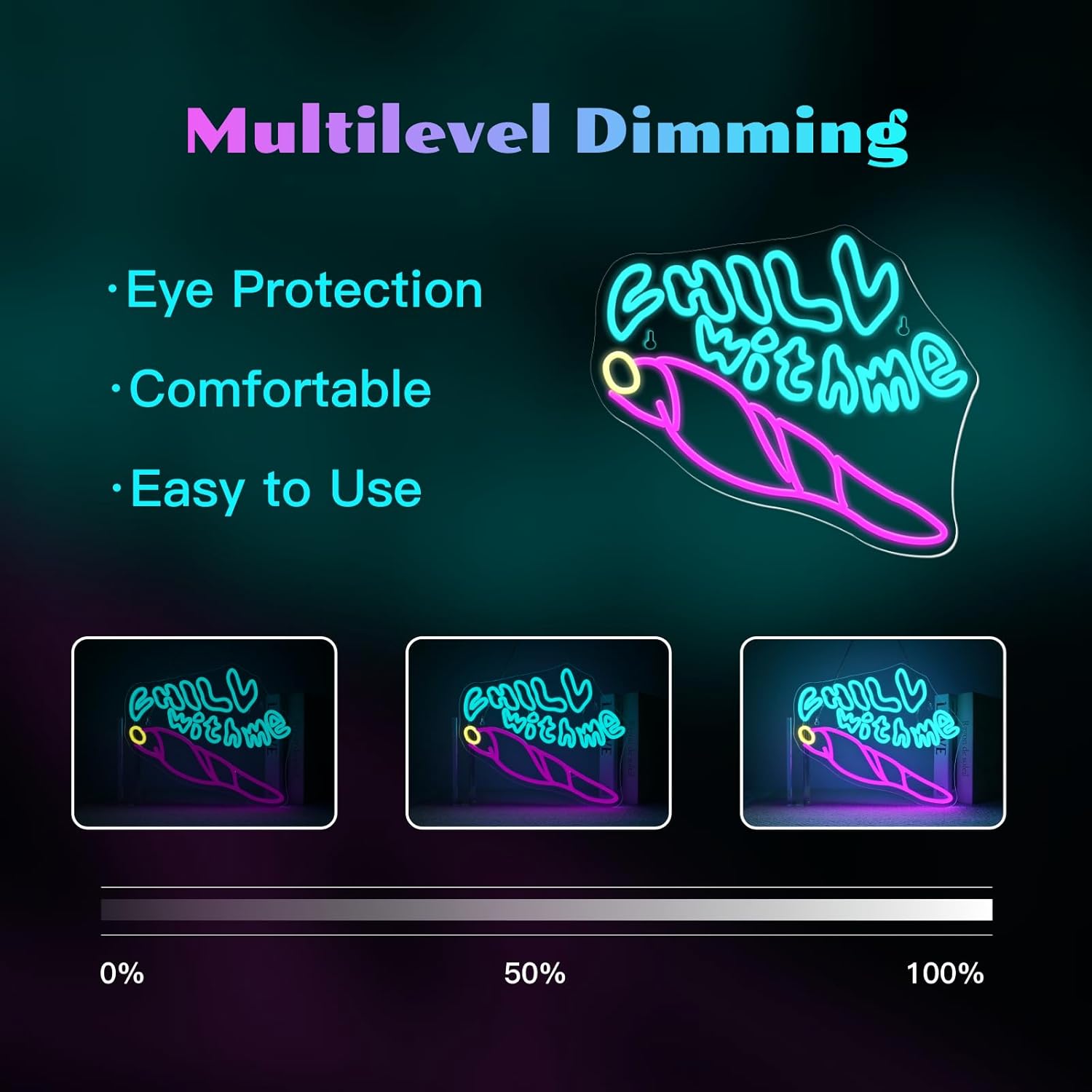 Chill With me Neon Sign Bookshop Neon Signs - Image 3