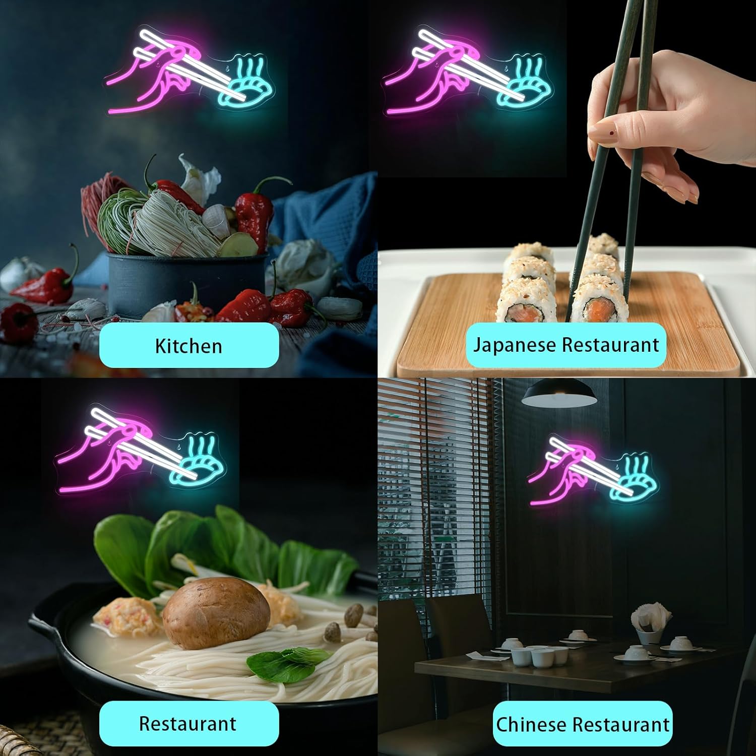 Dumplings Neon Sign Chinese Restaurant Led Neon Lights - Image 3