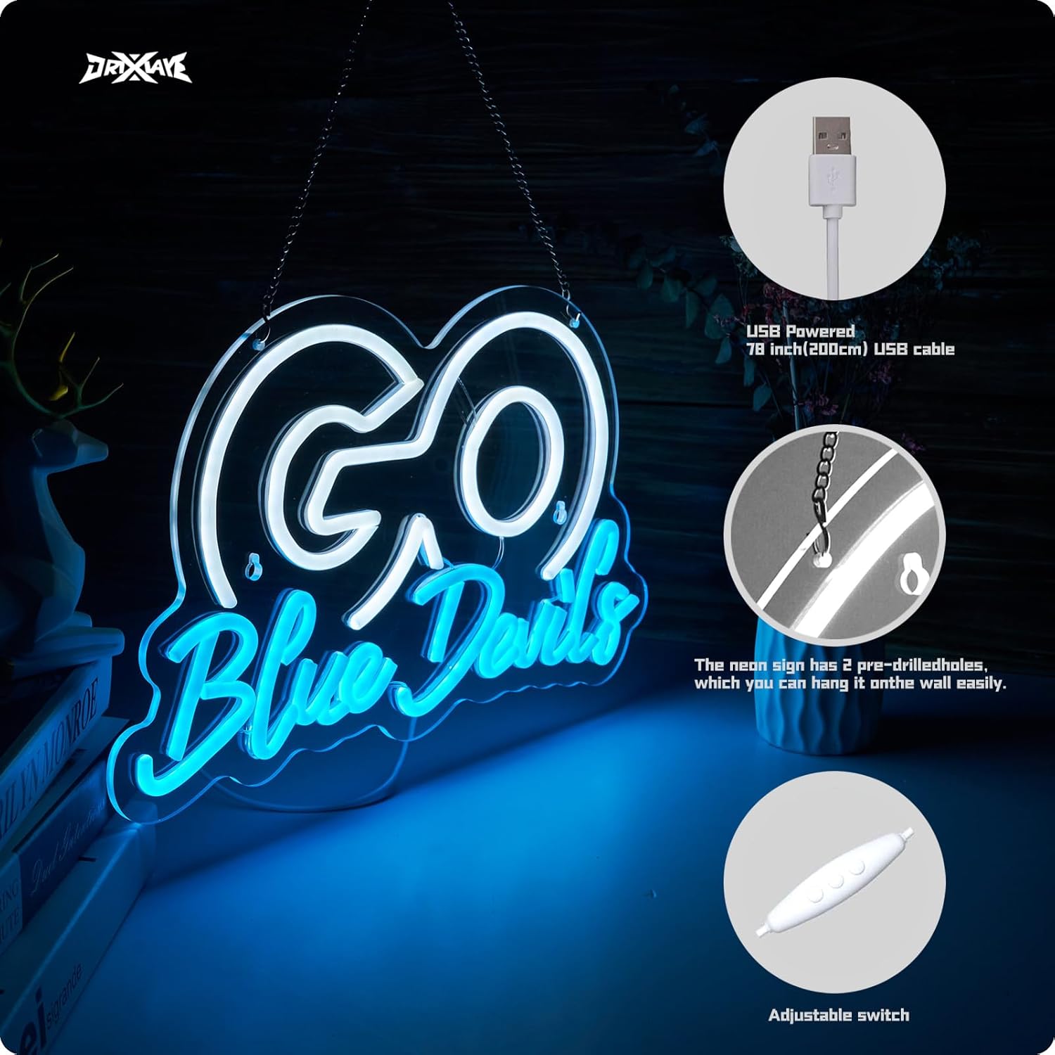 Go Blue Devils Neon Sign University Neon Signs - Image 4