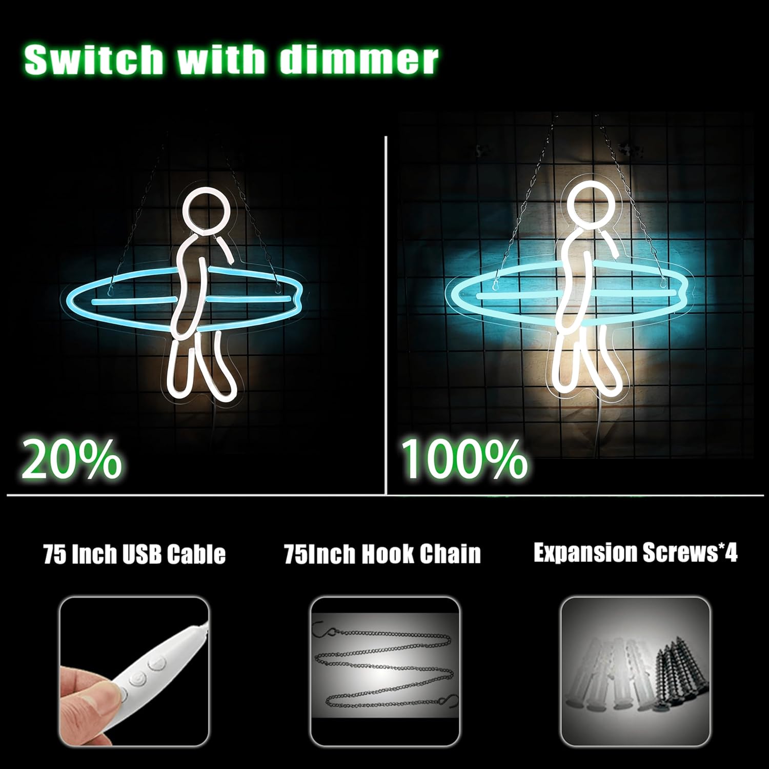 Surfing Neon Sign Surfer Neon Light Surfboard LED Neon Sign - Image 6