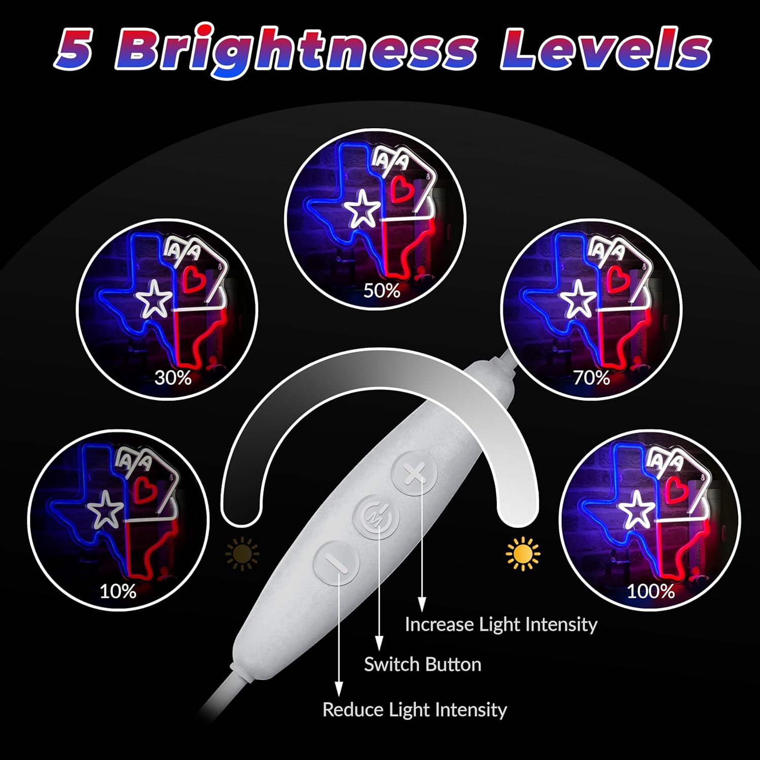 Poker Neon Sign Dimmable Playing Cards Neon Signs - Image 3