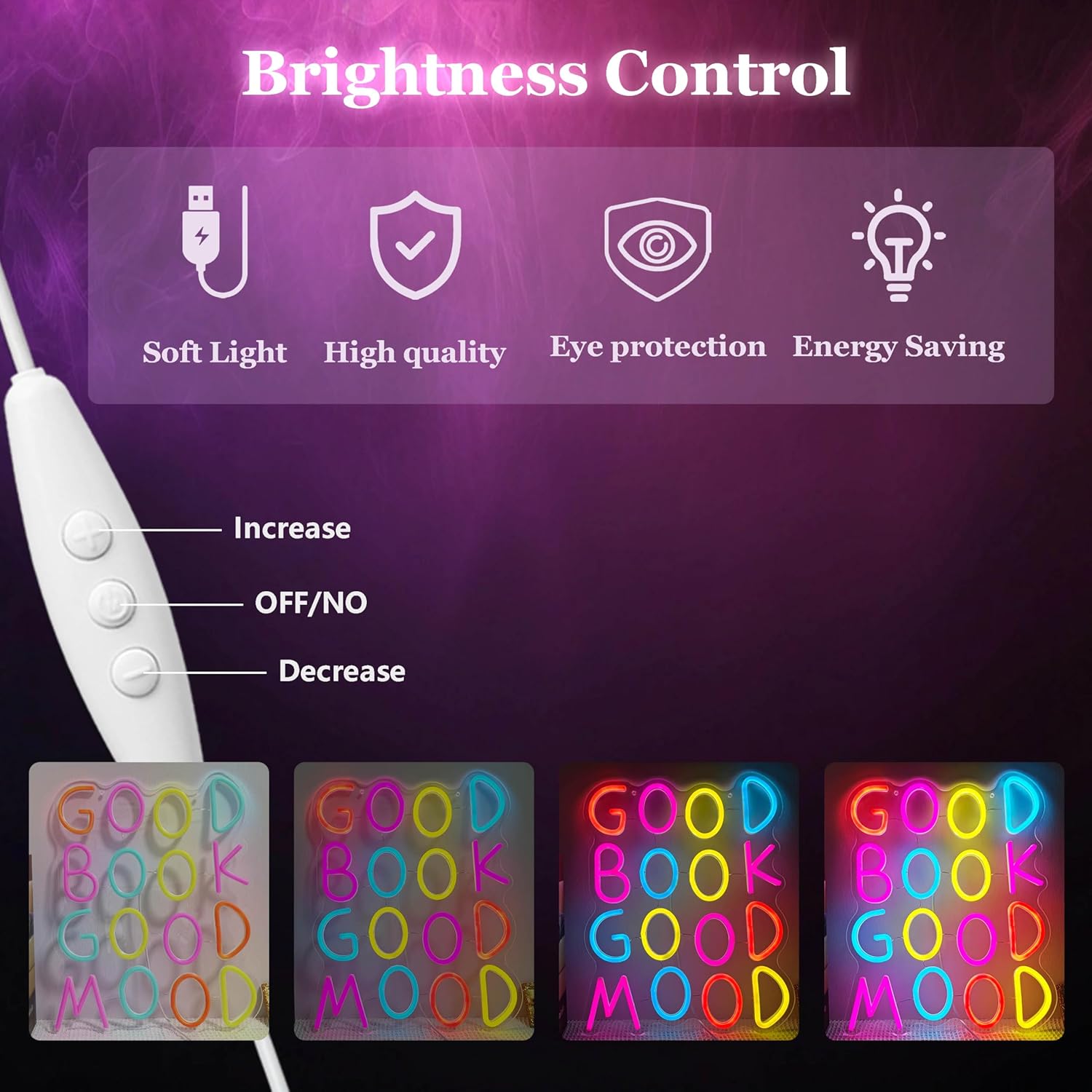 Good Book Good Mood Neon Signs for Wall Decoration - Image 6