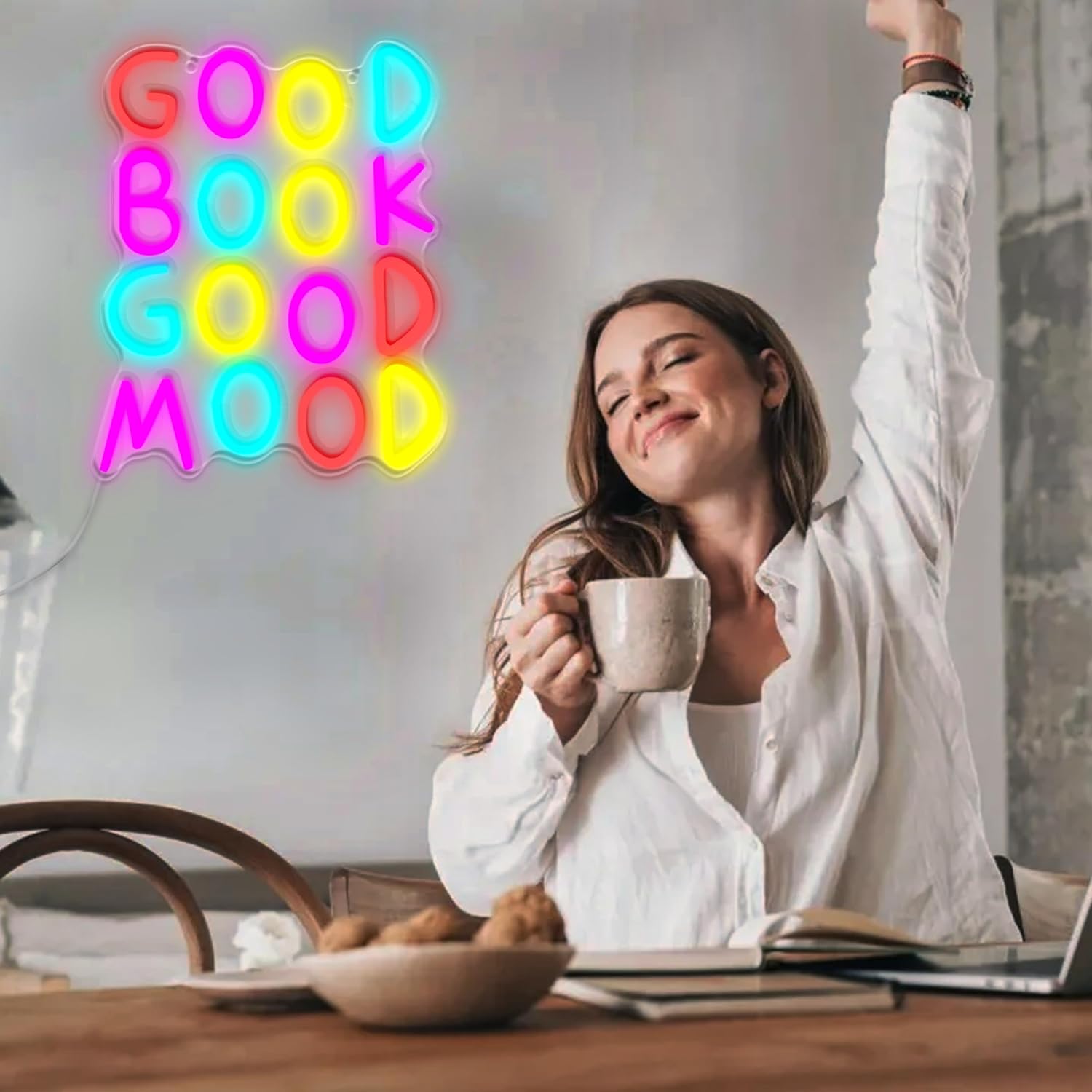 Good Book Good Mood Neon Signs for Wall Decoration - Image 5