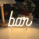 Bar Table Number Neon Sign Desk Lamp – warm white USB-powered LED light for bar, wedding table decor, bedroom, party, or shop use.