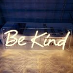 Be Kind Neon Sign LED Neon Lights Dimmable USB Powered Book Lovers Words Quotes Sign Kid Room Light Wall Art for Library Classroom Reading Corner Decor