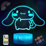 "Anime character night light with color-changing effects — remote-controlled dimmer & timer. Perfect gift for kids’ bedrooms or game fans (Christmas/birthdays)."