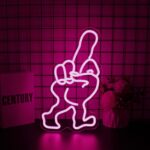 Finger Neon Sign LED Light – Vibrant wall decor for parties, birthdays, clubs, and room ambiance enhancement.