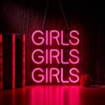 Neon Signs Girls Beer Bar Home Art Neon Light LED Neon Lights Sign with Dimmer for Bedroom, Office, Hotel, Pub, Cafe, Recreation Room, Man Cave Wall Sign Decor (Pink)