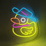 Duck with Cowboy Hat Neon Sign for Kids Room Wall Decor, Yellow Duck LED Neon Light Sign with Dimmable Brightness for Game Room, Bar, Home Decor, Perfect Duck Gift for Girls, Boys, Women, and Kids – Cowboy Duck Design