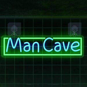 Man Cave LED neon sign with USB power and dimmable brightness—ideal for bedrooms, game rooms, or as a fun gift for boys and men.