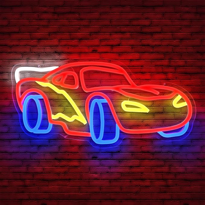Car Neon Sign for Wall Decor Dimmable Racing Car Neon Sign - Image 5