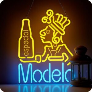 LED beer glass neon light with adjustable brightness — ideal wall decor for bars, man caves, or home parties.