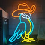 14-inch vibrant animal neon sign with USB cable and dimmer. Ideal for creative decor in bedrooms, bars, clubs, or shops.