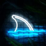 Shark LED Neon Sign, Wall Decorative Shark Neon Light with Acrylic Backing, USB Powered Dimmable Night Light for Bedroom, Shop, Hotel, Bar, Party Decor, and Birthday Gifts