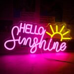 Hello Sunshine Neon LED Sign, Sunrise Neon Signs for Wall Decor, Sunshine Neon Light Sign for Room, Bedroom, Living Room, Summer Decor, Window Display