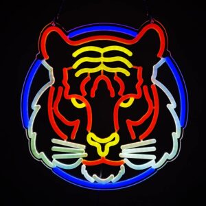 Tiger LED Neon Light – Vibrant animal-themed LED wall decor, ideal for bars, man caves, or birthday parties.